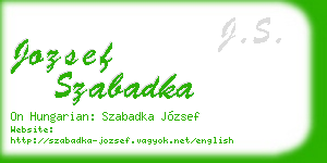 jozsef szabadka business card