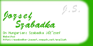 jozsef szabadka business card